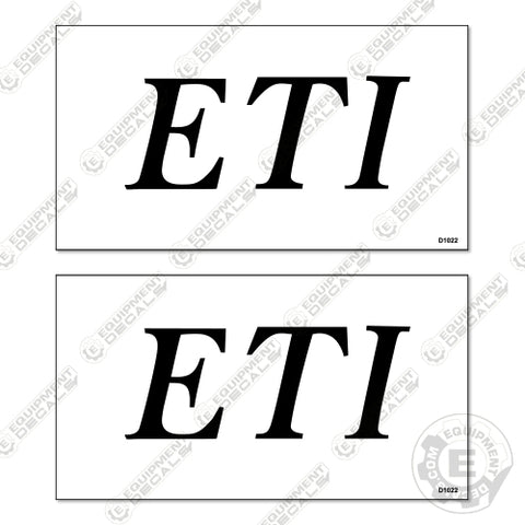 Fits ETI Logo Decals (11" x 6") - Bucket Truck