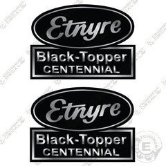 Fits Etnyre Black-Topper Centennial Decal Kit Asphalt Distributor (Black/Chrome)