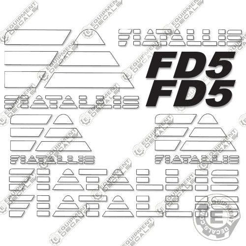 Fits Fiat Allis FD5 Decal Kit Dozer