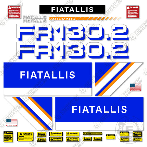 Fits Fiat Allis FR130.2 Decal Kit Wheel Loader