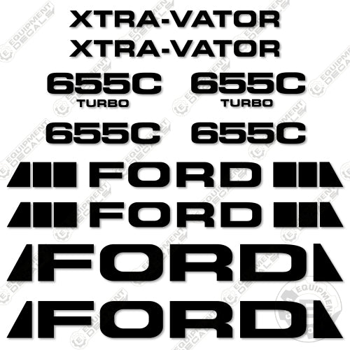 Fits Ford 655C Decal Kit Backhoe