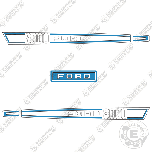 Fits Ford 8000 Decal Kit Tractor