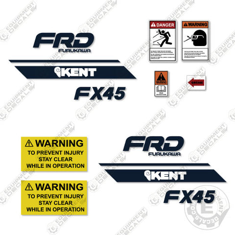 Fits FRD Kent FX45 Decal Kit Hydraulic Hammer