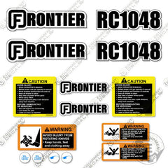 Fits Frontier RC1048 Decal Kit Tractor Rotor Mower