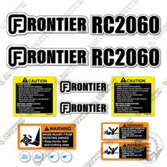 Fits Frontier RC2060 Decal Kit Tractor Rotor Mower