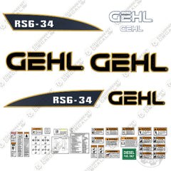 Fits GEHL RS6-34 Decal Kit Telescopic Forklift Decals