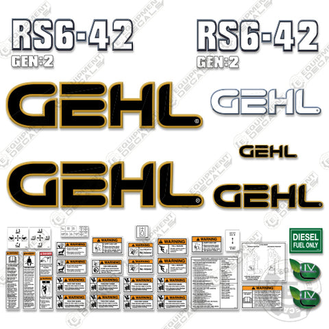 Fits GEHL RS6-42 Decal Kit Gen:2 Telescopic Forklift (Older Style)