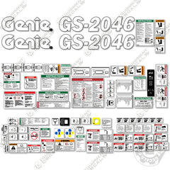 Fits Genie GS-2046 Decal Kit Scissor Lift