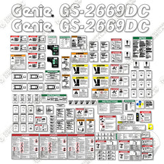 Fits Genie GS-2669DC Decal Kit Scissor Lift