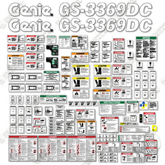 Fits Genie GS-3669DC Decal Kit Scissor Lift