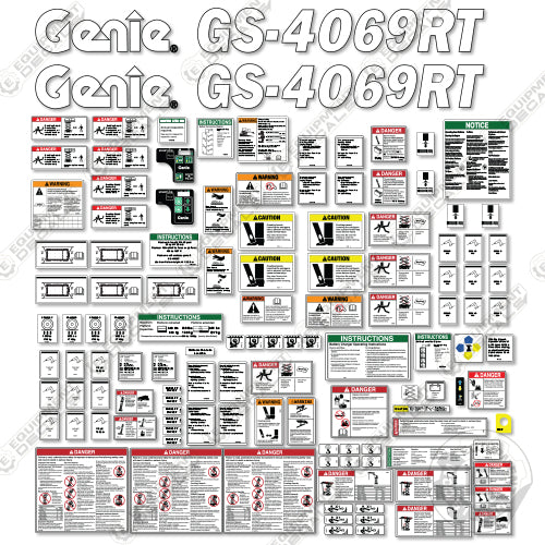 Aftermarket Decal/Sticker Kit For SkyJack SJLLL4626 Scissor Lift – Made With 3M Vinyl