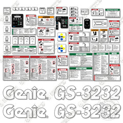 Fits Genie GS 3232 Decal Kit Scissor Lift