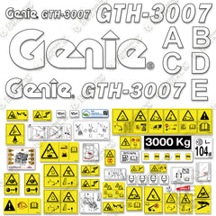 Fits Genie GTH3007 Decal Kit Telescopic Forklift (NEW STYLE)