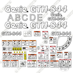 Fits Genie GTH-844 Decal Kit Telescopic Fork Lift