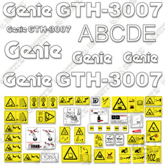 Fits Genie GTH3007 Decal Kit Telescopic Forklift