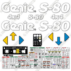Fits Genie S-80 Decal Kit Boom Lift (SN: 0966-3081)
