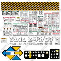 Fits Genie Z-45/25 Bi-Powered Decal Kit Boom Lift (09996-26999)