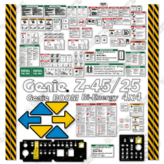 Fits Genie Z-45/25 Bi-Powered Decal Kit Boom Lift (Z452507A-34011-Z452516A-5529)