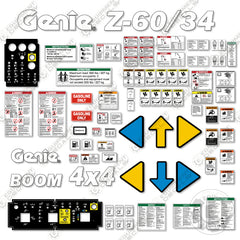 Fits Genie Z-60/34 Decal Kit (GASOLINE VERSION) Boom Lift
