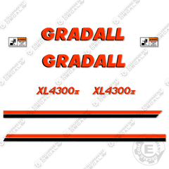 Fits Gradall XL4300-ii Decal Kit Wheeled Excavator