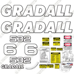 Fits Gradall 532 Decal Kit Telehandler