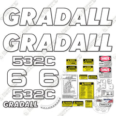 Fits Gradall 532C Decal Kit Telehandler