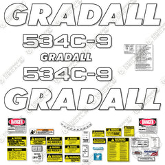 Fits Gradall 534C-9 Decal Kit Telehandler