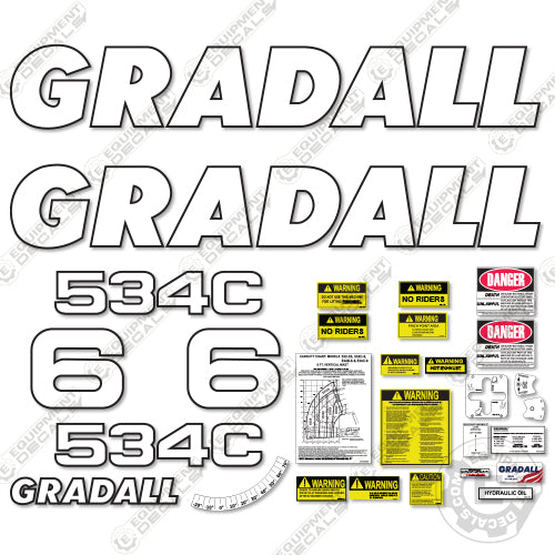 Fits Gradall 534C Decal Kit Telehandler