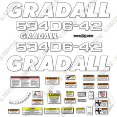 Fits Gradall 534D6-42 Decal Kit Telehandler