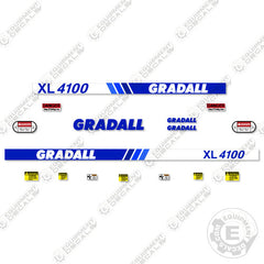 Fits Gradall XL4100 Decal Kit Wheeled Excavator