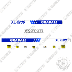 Fits Gradall XL4200 Decal Kit Wheeled Excavator