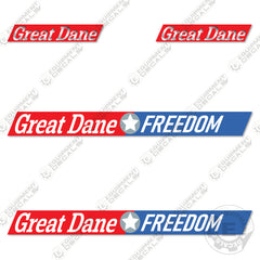 Fits Great Dane Freedom Decal Kit Flatbed Replacement Stickers 28"