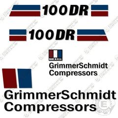 Fits GrimmerSchmidt 100DR Decal Kit Pull-Behind Compressor
