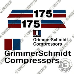 Fits GrimmerSchmidt 175 Pull-Behind Compressor Decal Kit