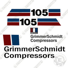 Fits GrimmerSchmidt 105 Pull-Behind Compressor Decal Kit