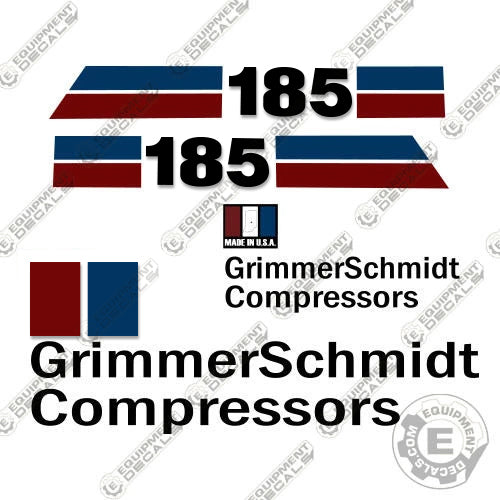 Fits GrimmerSchmidt 185 Pull-Behind Compressor Decal Kit