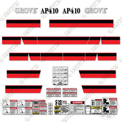 Fits Grove AP140 Decal Kit Carry Deck Crane