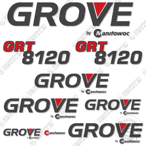 Fits GROVE GRT8120 CRANE DECAL KIT