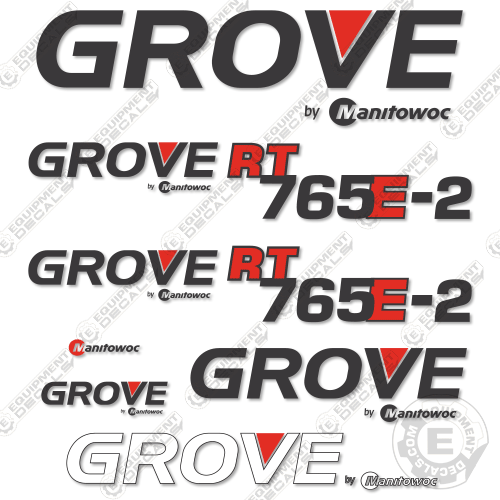 Fits GROVE RT765E-2 CRANE DECAL KIT – Equipment Decals