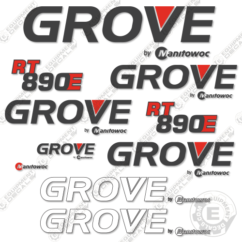 Fits GROVE RT890E CRANE DECAL KIT – Equipment Decals