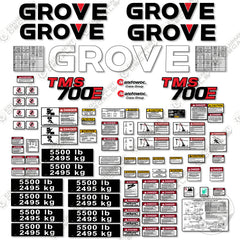 Fits Grove TMS700E Decal Kit Crane