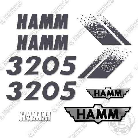 Fits HAMM 3205 Decal Kit Soil Compactor Roller