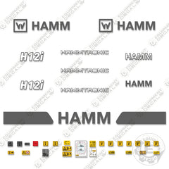 Fits HAMM H12i Decal Kit Soil Compactor Roller