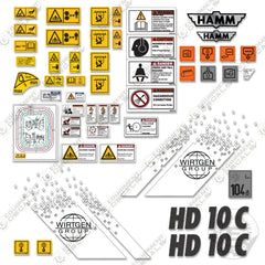 Fits HAMM HD10C Decal Kit Tandem Roller