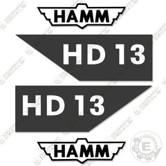 Fits HAMM HD13 Vibratory Smooth Drum Roller Decal Kit