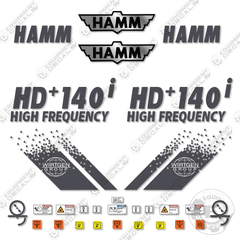 Fits HAMM HD+140i Tandem Roller Decal Kit