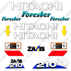Fits Hitachi 210 Forester Decal Kit ZAxis Excavator