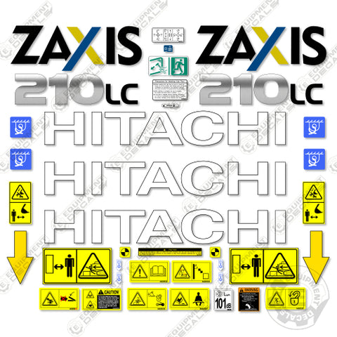 Fits Hitachi 210LC Decal Kit ZAxis Excavator