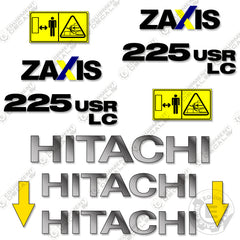 Fits Hitachi 225USRLC Decal Kit ZAxis Excavator Equipment Decals