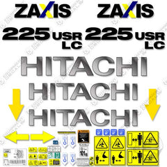 Fits Hitachi 225USRLC Decal Kit ZAxis Excavator Equipment Decals